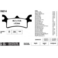 Колодки тормозные EBC R-Serie для Polaris BRAKE PAD KIT FA314R (2201871, 2202414, 2203451, 19106383, 732.56.57)