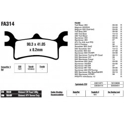 Колодки тормозные EBC R-Serie для Polaris BRAKE PAD KIT FA314R (2201871, 2202414, 2203451, 19106383, 732.56.57)