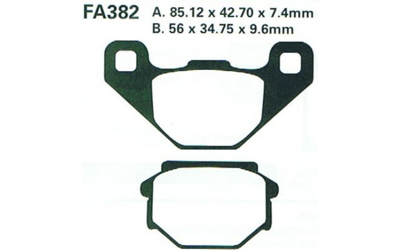 Колодки тормозные EBC Standard FA382