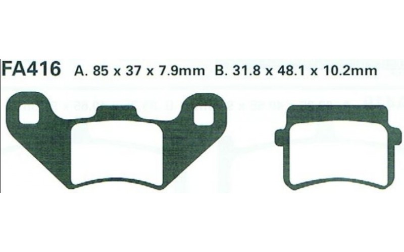 Колодки тормозные EBC R-Serie FA416R