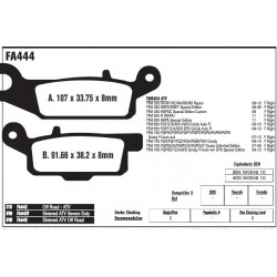 Колодки тормозные EBC off road для ATV Yamaha YFM Grizzly, Standard FA444R (3B4-W0045-10-00, 4D3-W0045-10-00)