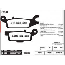 Колодки тормозные EBC off road для ATV Yamaha YFM Grizzly, Standard FA445R (3B4-W0046-00-00)