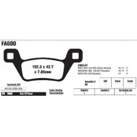 Колодки тормозные синтетические EBC R-Serie для Kymco MXU, brake pads FA600R (45105-LFE9-305, 732.35.87)