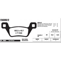 Колодки тормозные EBC TT-Serie для Kymco MXU, brake pads FA600/2TT (45105-LFE9-305, 732.35.79)