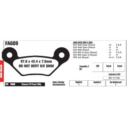 Колодки тормозные EBC R-Serie FA609R