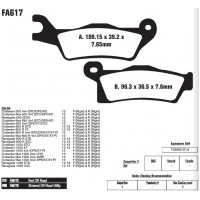 Колодки тормозные синтетические EBC sintered off road ATV Can-Am Outlander, Renegade BRAKE PADS FA617R (705601014, 737.00.18)