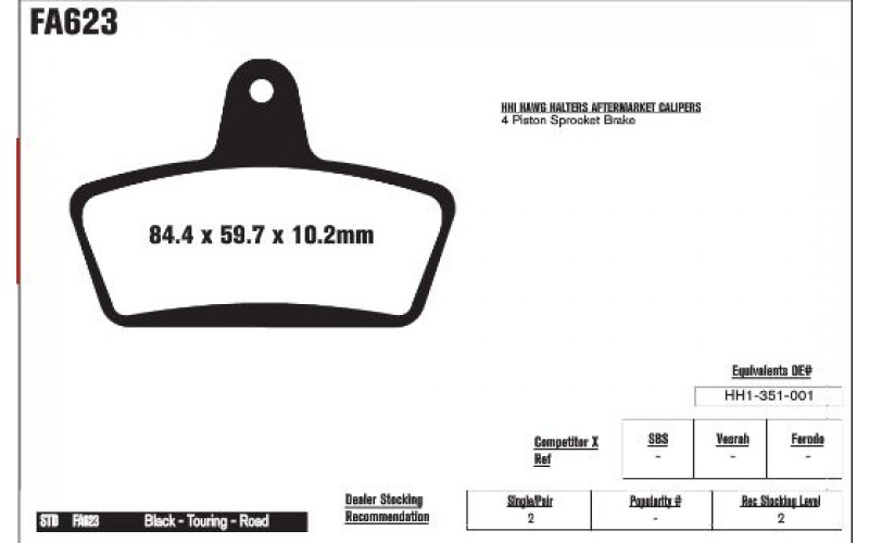 Колодки тормозные EBC Standard FA623