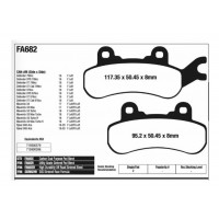 Колодки тормозные EBC для Can-Am DEFENDER, Maverick, Brake pads FA682TT (715900386, 715900379, 737.01.90, 703501198)