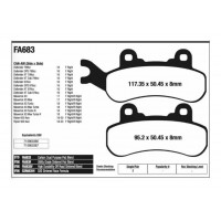 Колодки тормозные EBC для Can-Am DEFENDER, Maverick, Brake pads FA683TT (715900387, 715900380, 737.01.83, 703501198)