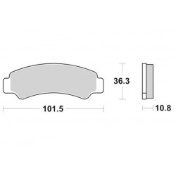 Колодки тормозные передние EBC для ATV CF Moto,  BRAKE PAD KIT FA726 (5HYV-0811A0, 7020-081031-10000, 9DQV-0813A1, 9DQV-0813A0, 9AWA-0811A0, 7020-0810B0, 732.02.56)