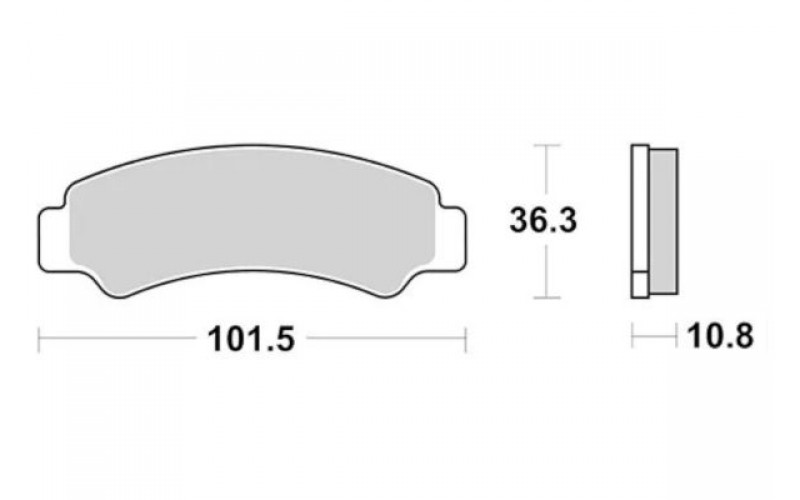 Колодки тормозные передние EBC ATV CF Moto,  BRAKE PAD KIT FA726 (5HYV-0811A0, 7020-081031-10000, 9DQV-0813A1, 9DQV-0813A0, 9AWA-0811A0, 7020-0810B0, 732.02.56)