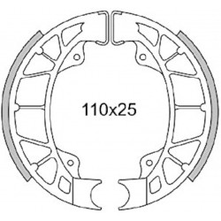 Колодки тормозные Novascoot для Aprilia, Gilera, Piaggio, Vespa 50, Brake Shoes FT01284 (82907R, 880769, AP8213642)