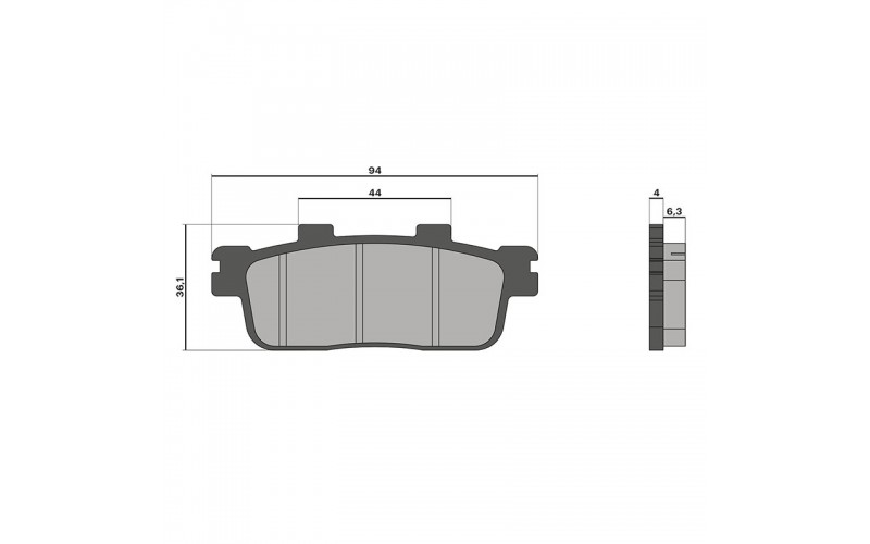 Колодки тормозные Novascoot для ATV TGB Bladr 1000, brake pads FT3102 (225102740, 511231, 225103230)