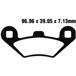 Колодки тормозные Novascoot для Peugeot Metropolis, Polaris Sportsman, Linhai, BRAKE PADS FT3157 (786764, FA159, 732.54.26, 2202412, 2200645, 2200901, 2201149, 2201398, 1910678, 1910333