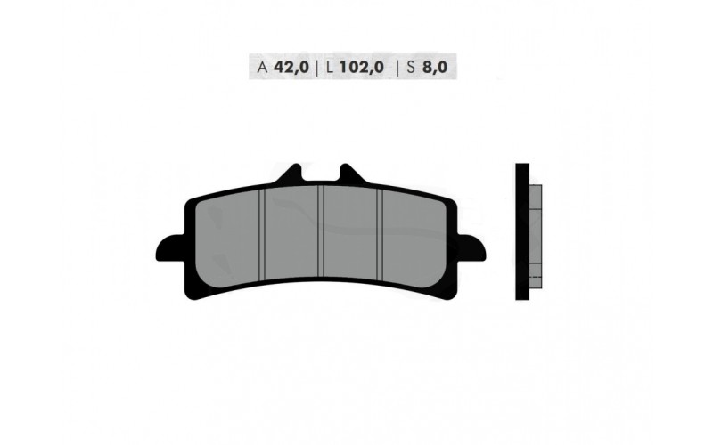 Колодки тормозные синтетические Novascoot для Aprilia RSV4, Brake pads FT4113 (893931, 34117710743, 61340791A, 69013030000, 8000B1601, 59100-14830, 06455-MKF-D61, 43082-0157)