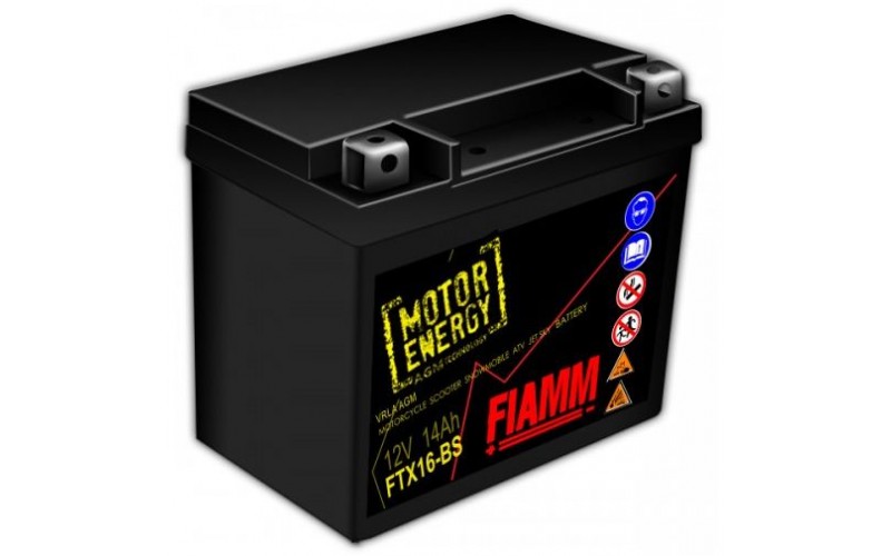 Аккумуляторная батарея Fiamm Motor Energy AGM Technology FTX16-BS, 12V 14Ah L+