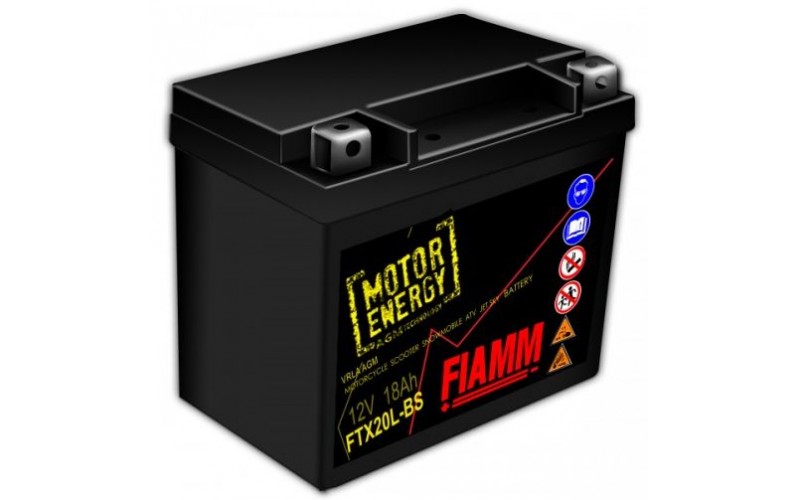 Аккумуляторная батарея Fiamm Motor Energy AGM Technology FTX20L-BS, 12V 18Ah R+
