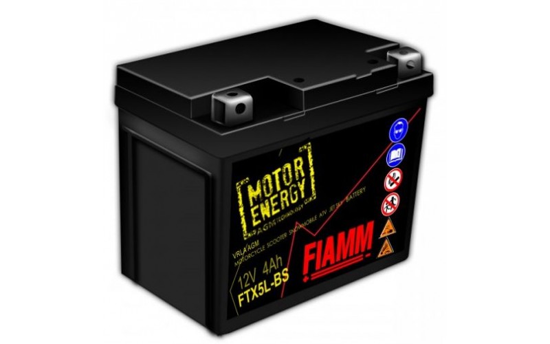 Аккумуляторная батарея Fiamm Motor Energy AGM Technology FTX5L-BS, 12V 4Ah R+
