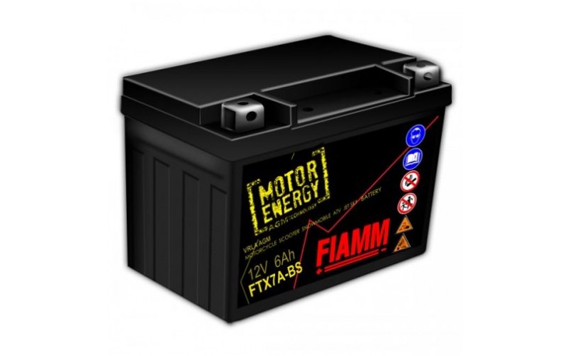 Аккумуляторная батарея Fiamm Motor Energy AGM Technology FTX7A-BS, 12V 6Ah L+