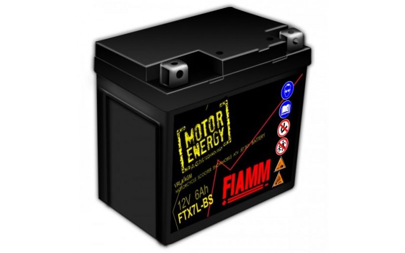 Аккумуляторная батарея Fiamm Motor Energy AGM Technology FTX7L-BS, 12V 6Ah R+