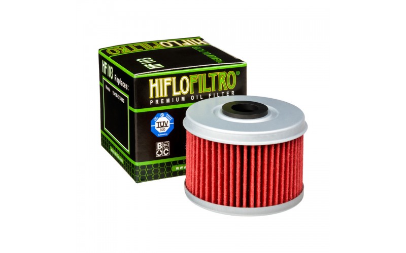 Фильтр масляный Hiflo для Honda, oil filter HF103 (15410-K0A-DB1, 15410-KYJ-902, 15410-KYJ-901)