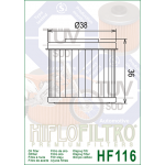 Фильтр масляный Hiflo для Honda, oil filter HF116 (15412- MEN-671, 15412- MEB-671, 8000A7019, 2521231)