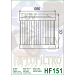 Фильтр масляный Hiflo для Aprilia, BMW, BRP Can am, oil filter HF151 (AP0256185, 11412343452, 11412343118, 711256185)