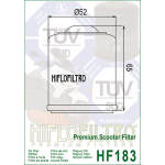 Фильтр масляный Hiflo для Aprilia, Derbi, Gilera, Piaggio, Vespa 125, 150, 200, 250, 300, oil filter HF183 (82635R, 438037, 483727, AP8580128)