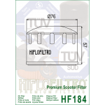 Фильтр масляный Hiflo для Aprilia, Gilera, Piaggio 400-500, oil filter HF184 (1A024459R, 825249, 82658R, 82883R, 82960R, 830239, AP8560163)