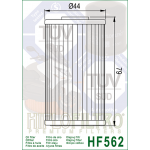 Фильтр масляный Hiflo для Kymco, oil filter HF562 (1541A-KKC3-9000)