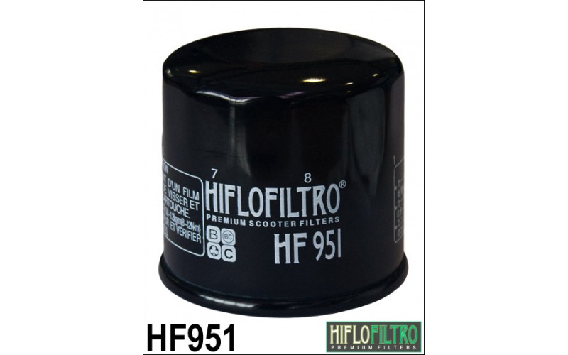Фильтр масляный Hiflo для Honda, Yamaha, oil filter HF951 (5410-MCJ-000, 15410-MCJ-003, 15410-MCJ-505, 15410-MFJ-D01,  5GH-13440-80-00)