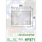 Фильтр масляный Hiflo для Suzuki, oil filter HF971 (16510-05240, 16510-45H10)