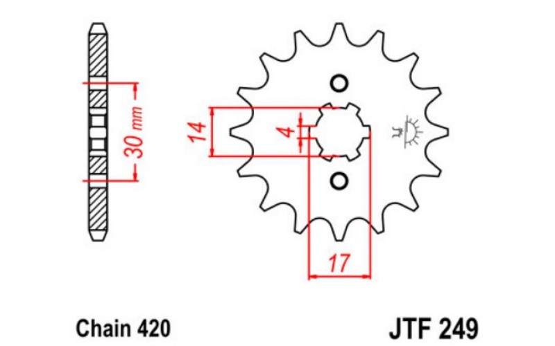 JT звезда передняя JTF249