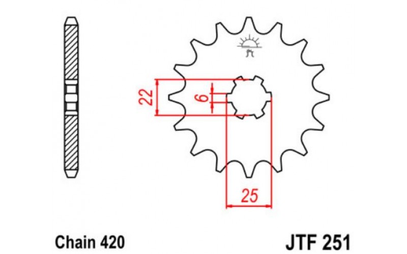 JT звезда передняя JTF251