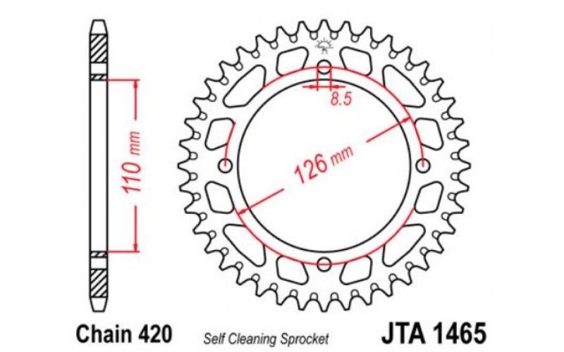 JT звезда задняя JTA1465