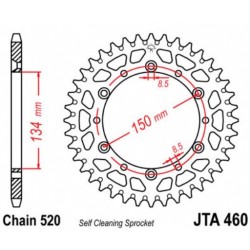 JT звезда задняя JTA460