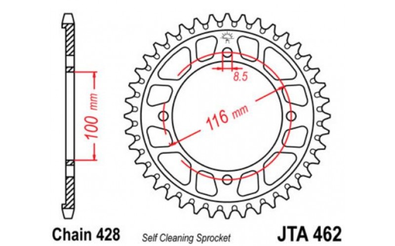 JT звезда задняя JTA462