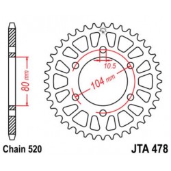 JT звезда задняя JTA478