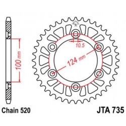 JT звезда задняя JTA735