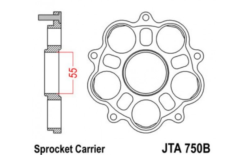 JT носитель звезды задней JTA750B