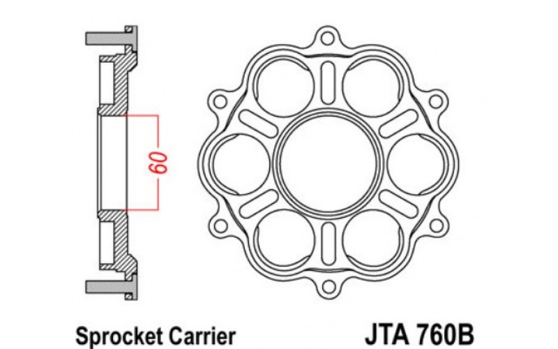 JT носитель звезды задней JTA760B