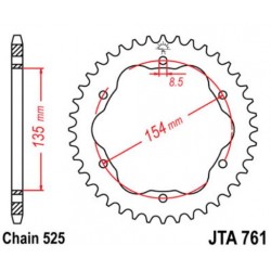 JT звезда задняя JTA761