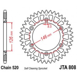JT звезда задняя JTA808