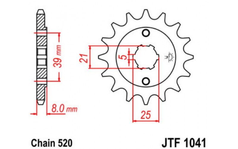 JT звезда передняя JTF1041