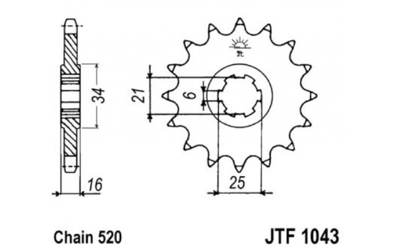 JT звезда передняя JTF1043