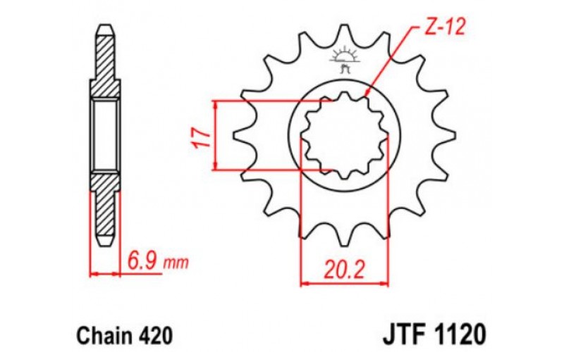 JT звезда передняя JTF1120