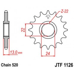 JT звезда передняя JTF1126