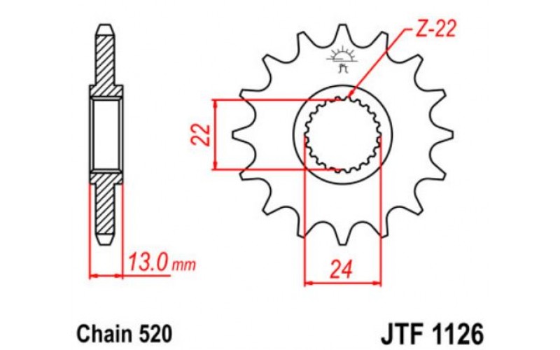 JT звезда передняя JTF1126