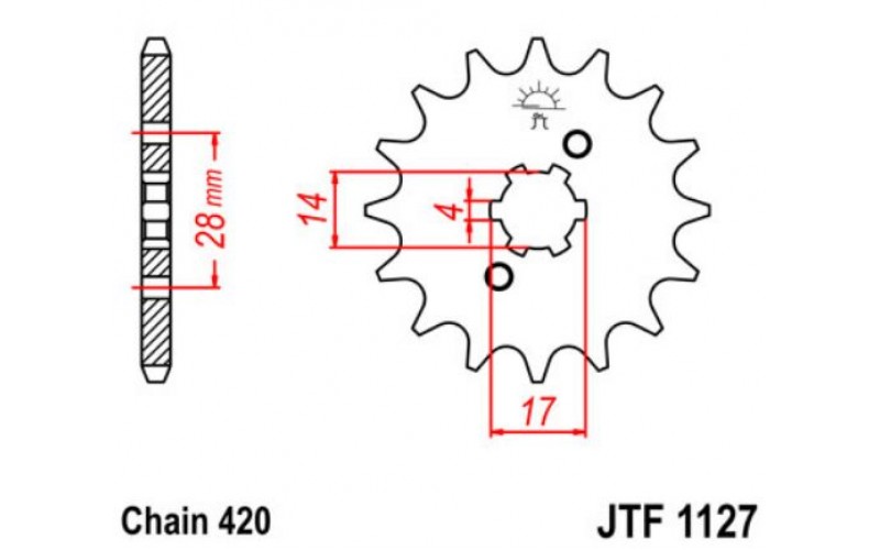 JT звезда передняя JTF1127