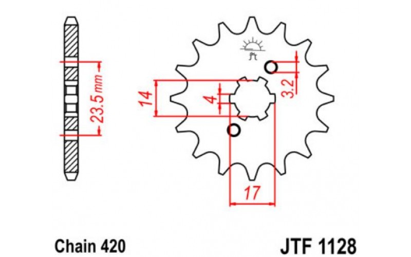 JT звезда передняя JTF1128